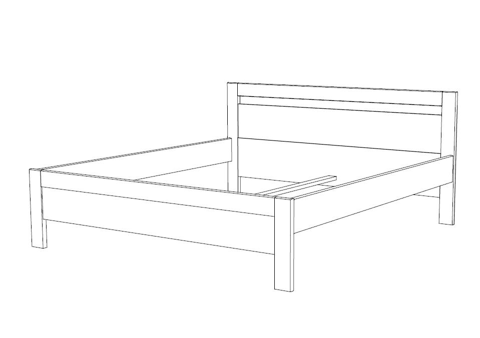 (obrázek pro) Postel Karlo Klasik Masiv 80x200 cm